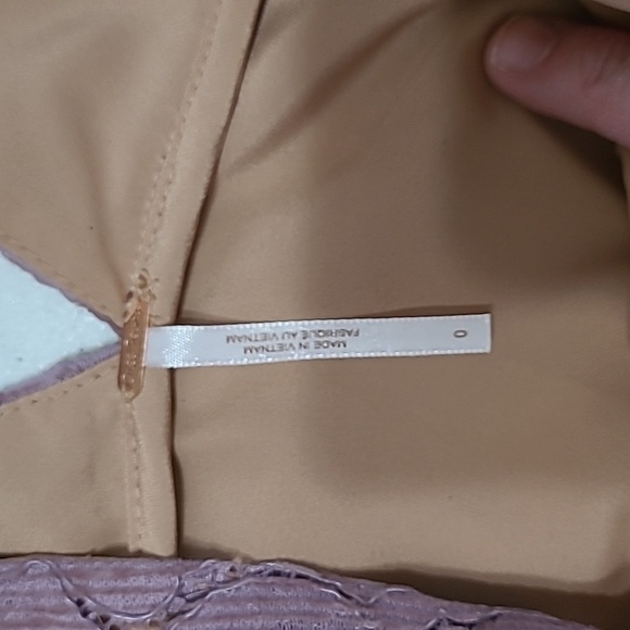 Free People lavender & tan spaghetti strap dress size 0 - Picture 5 of 12